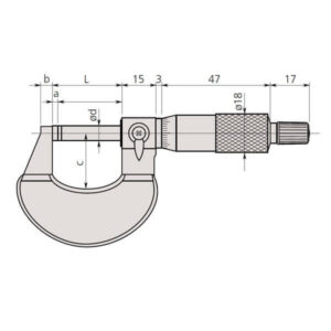 Panme cơ khí đo ngoài Mitutoyo 102-304