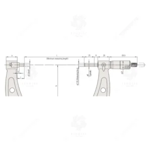 Panme đo ngoài cơ khí Mitutoyo 103-153