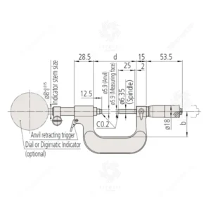 Panme đo ngoài đồng hồ Mitutoyo 107-202