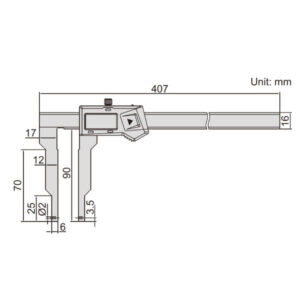 Thước kẹp điện tử nhiều đầu đo Insize (Không chống nước) 1124-300A