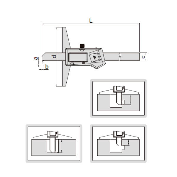 Thước đo sâu điện tử ngàm móc (không chống nước) Insize 1142-10002A 2 Thước đo sâu điện tử ngàm móc (không chống nước) Insize 1142-10002A