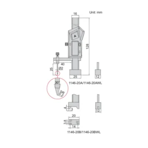 Thước đo cao điện tử mini Insize 1146-20A