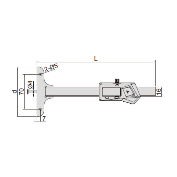 Thước đo sâu điện tử loại đầu đo tròn Insize 1148-100SWL 2 Thước đo sâu điện tử loại đầu đo tròn Insize 1148-100SWL