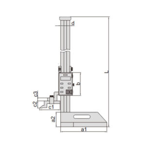 Thước đo cao điện tử (không chống thấm nước) Insize 1150-500