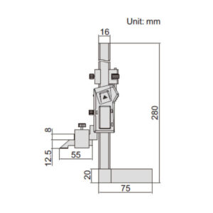 Thước đo cao điện tử (không chống nước) Insize 1154-150WL