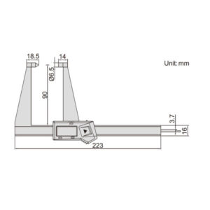 Thước kẹp điện tử đo độ dày phanh đĩa Insize 1162-125A