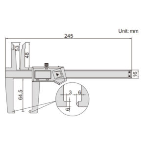 Thước kẹp điện tử đo độ dày phanh đĩa và má phanh Insize 1167-150A