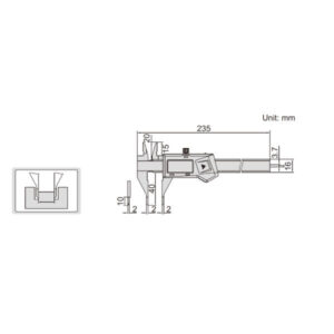 Thước kẹp điện tử mỏ nhọn dài Insize (Không chống nước) 1169-150WL