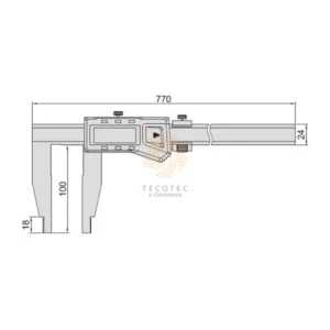 Thước kẹp điện tử chống nước IP65 Insize 1173-601