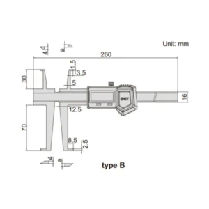 Thước kẹp điện tử đo rãnh trong Insize 1176-150P