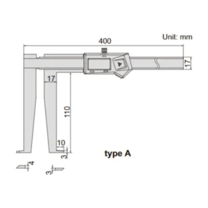 Thước kẹp điện tử đo rãnh trong Insize 1178-300