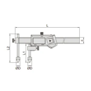 Thước kẹp điện tử đo khoảng cách tâm Insize 1192-500AWL