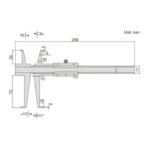 Thước kẹp cơ khí đo lỗ trong Insize 1199-150