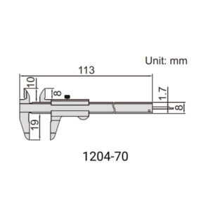 Thước kẹp cơ khí Insize loại nhỏ 1204-70