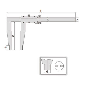 Thước kẹp cơ khí mỏ dài Insize 1215-642