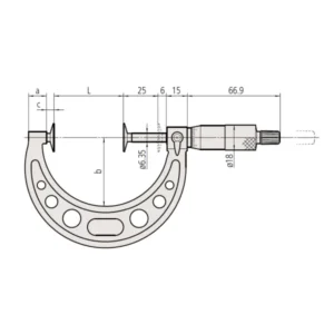 Panme đo bước răng cơ khí Mitutoyo 123-115 3 Panme đo bước răng cơ khí Mitutoyo 123-115