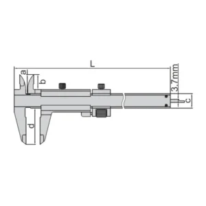 Thước kẹp cơ khí có vít tinh chỉnh Insize 1233-150