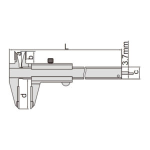 Thước kẹp cơ khí mỏ Cacbua Insize 1238-150
