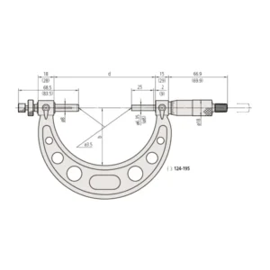 Panme đo bước răng cơ khí có thể thay đổi đầu đo Mitutoyo 124-175
