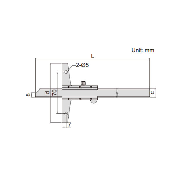 Thước đo sâu cơ khí Insize 1247-1501 2 Thước đo sâu cơ khí Insize 1247-1501
