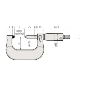 Panme cơ khí đo ren Mitutoyo 125-110