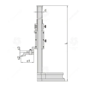 Thước đo cao cơ khí loại cơ bản Insize 1251-1000 4 Thước đo cao cơ khí loại cơ bản Insize 1251-1000