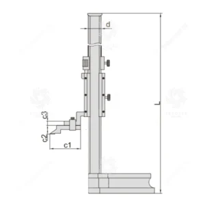 Thước đo cao cơ khí loại cơ bản Insize 1251-500 4 Thước đo cao cơ khí loại cơ bản Insize 1251-500