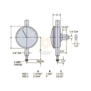 Đồng hồ so cơ khí Peacock 1361