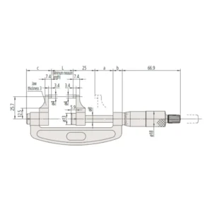 Panme đo ngoài cơ khí Mitutoyo 143-102