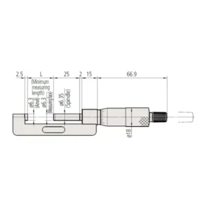 Panme cơ khí đo trục bánh xe Mitutoyo 147-303