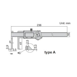 Thước kẹp điện tử đo rãnh trong Insize 1520-150