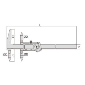 Thước kẹp điện tử đo khoảng cách tâm Insize 1525-500