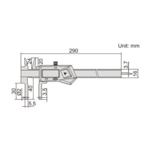 Thước kẹp điện tử nhiều đầu đo Insize (Không chống nước) 1526-200WL