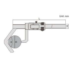 Thước kẹp điện tử mỏ đo chữ V Insize 1529-31