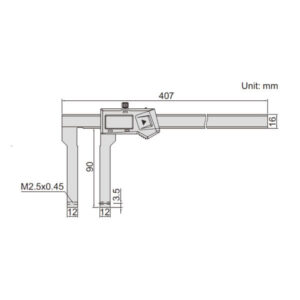 Thước kẹp điện tử nhiều đầu đo Insize (Không chống nước) 1530