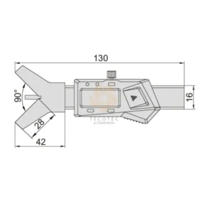 Thước đo cạnh vát điện tử Insize 1537-20