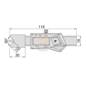 Thước đo cạnh vát điện tử Insize 1537-8