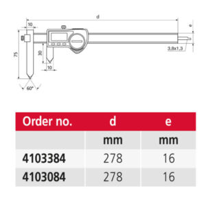 Thước kẹp điện tử đo khoảng cách lỗ MarCal 16 EWRi-BA 4103384