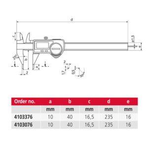 Thước kẹp điện tử đo rãnh MarCal 16 EWRi-SM 4103376