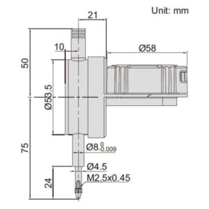Đồng hồ so điện tử loại mặt xoay đa năng Insize 2118-10