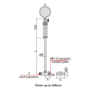 Đồng hồ đo lỗ điện tử Insize 2122-450A