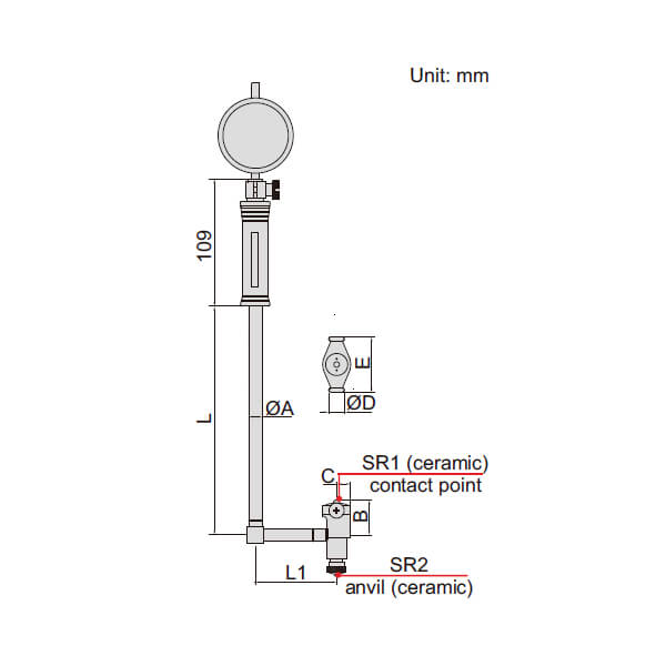 Đồng hồ đo lỗ điện tử Insize 2127-450A 2 Đồng hồ đo lỗ điện tử Insize 2127-450A