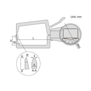 Ngàm kẹp đo ngoài loại điện tử Insize 2131-41
