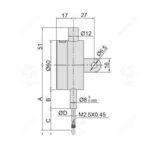 Đồng hồ so không dây điện tử độ chính xác cao Insize 2134-10L