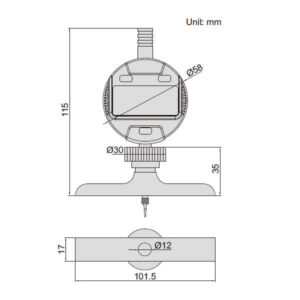 Đồng hồ đo độ sâu điện tử Insize 2141-302