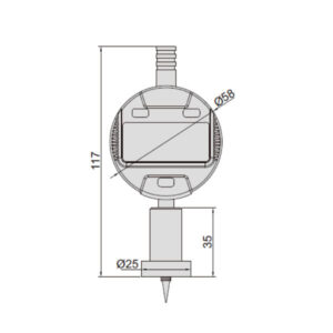 Đồng hồ đo độ sâu điện tử Insize 2142-302