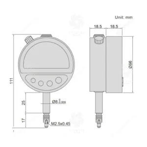 Đồng hồ so điện tử kiểu cảm ứng Insize 2149-2
