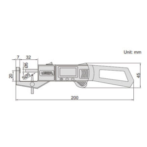 Dụng cụ đo độ dày điện tử Insize 2163-25