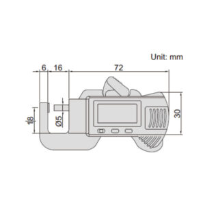 Dụng cụ đo độ dày điện tử Insize 2166-12