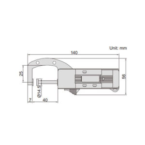 Dụng cụ đo độ dày điện tử Insize 2167-25